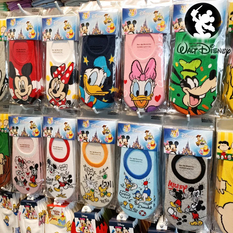 Носки для девочек хлопковые дышащие с Минни и Микки Маусом | Дом сад