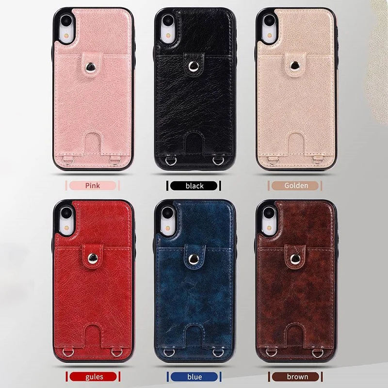Сумка через плечо, кожаный чехол для телефона, для iPhone X, XR, XS, Max, 6, 6s, 7, 8 Plus, 11, для samsung S8, S9, S10 Plus, note 10+ 8, 9
