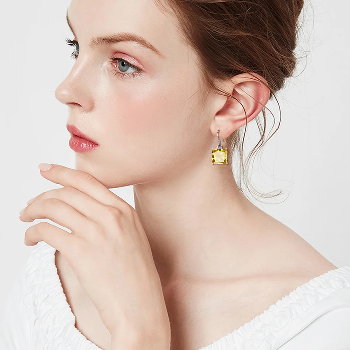 

Silver Chakra Silver 925 Jewelry Sets Real Sterling Silver Ring Earring Pendant Set Yellow Citrine Gemstone Luxury Jewelry Gift