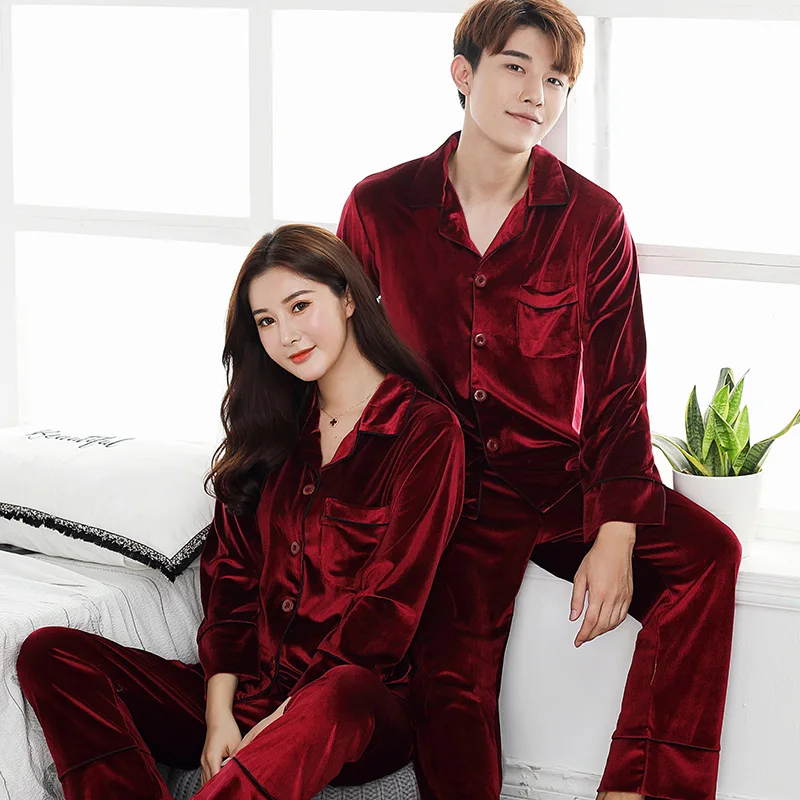 

Burgundy Spring Sleepwear Sets Mens Shirt Pants Suit Casual Robe Pajamas Male Home Wear 2PC Nightwear Sleep Kimono Bath Gown
