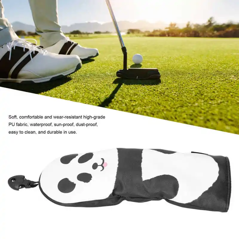 

PU Leather Wood Head Covers Waterproof Cartoon Thicken Plush No. 3 Club Headcover Waterproof Head Covers