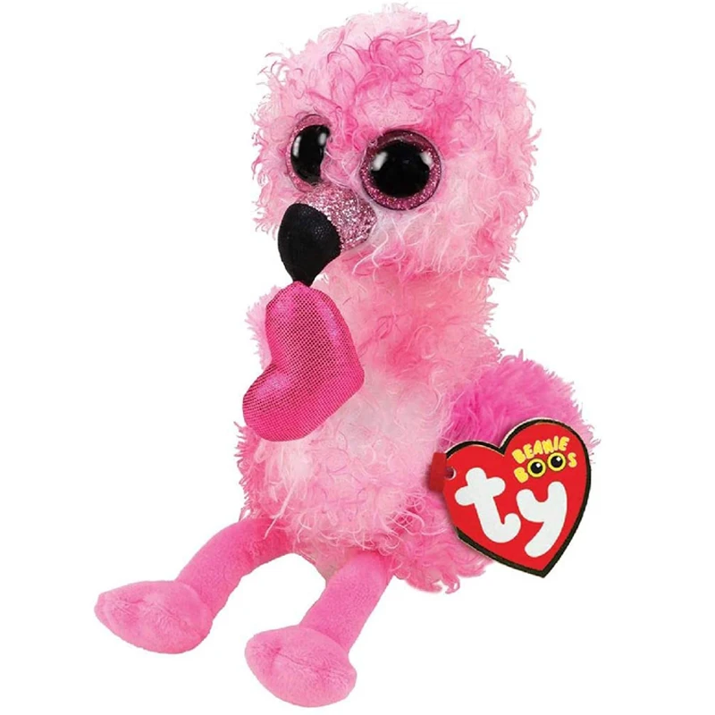 

Ty Beanie Dainty The Flamingo Plush Animal Toys Stuffed Doll Gift 15cm