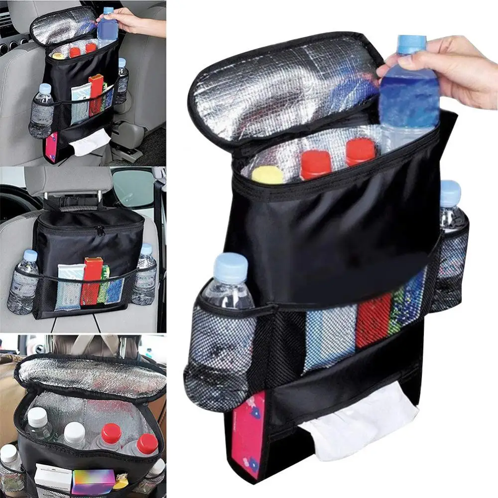 

60% Dropshipping!Car Seat Back Oxford Cloth Insulated Drink Tissue Holder Storage Bag Organizer