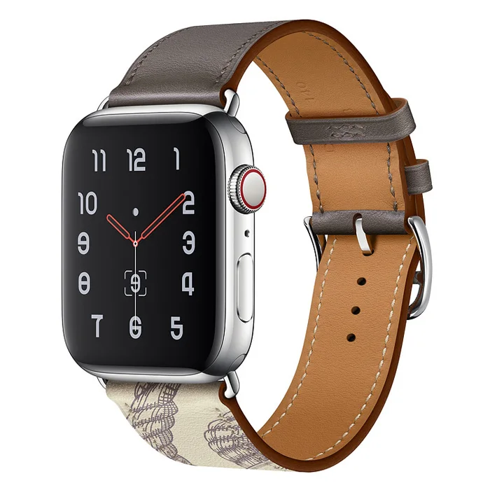 Кожаный ремешок для apple watch ремешок 44 мм correa apple watch 42 мм 38 мм 40 мм Iwatch 5 4 3 один тур pulseira браслет ремешок для часов - Цвет ремешка: Tin Concrete