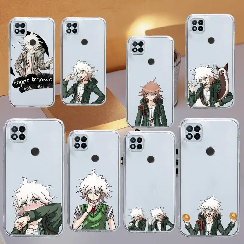 

Nagito Makoto Anime Phone Case Transparent for Xiaomi redmi note 5 7 8 9 10 11 t S A lite pro high quality funda