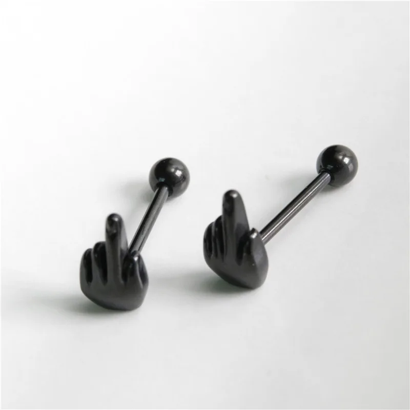 Кольцо в стиле панк на палец 1 шт. для пирсинга из хирургической стали с поцелуем