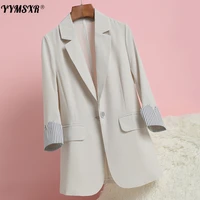 office womens suit jacket 2022 new womens spring and summer thin style korean mid length overalls single layer blazer female