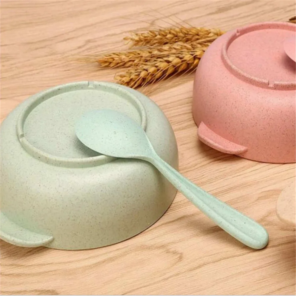 

2 Pcs/Set Infants Rice Bowl Spoon Set Tableware Set Baby Fruit Bowl Food Training Bowl Baby Solid Feeding Dishes With Spoon