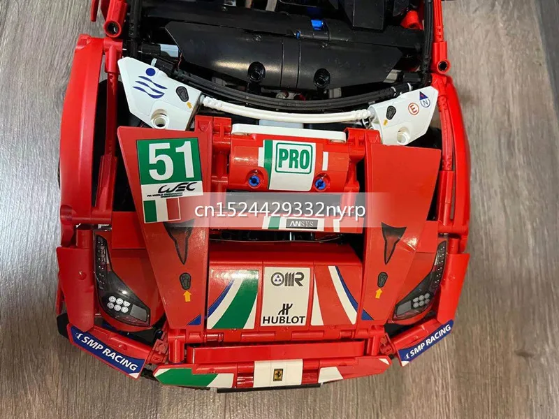 Конструктор Супер гоночный автомобиль из серии Technic модель Ferraris 2021 GTE AF racing 51