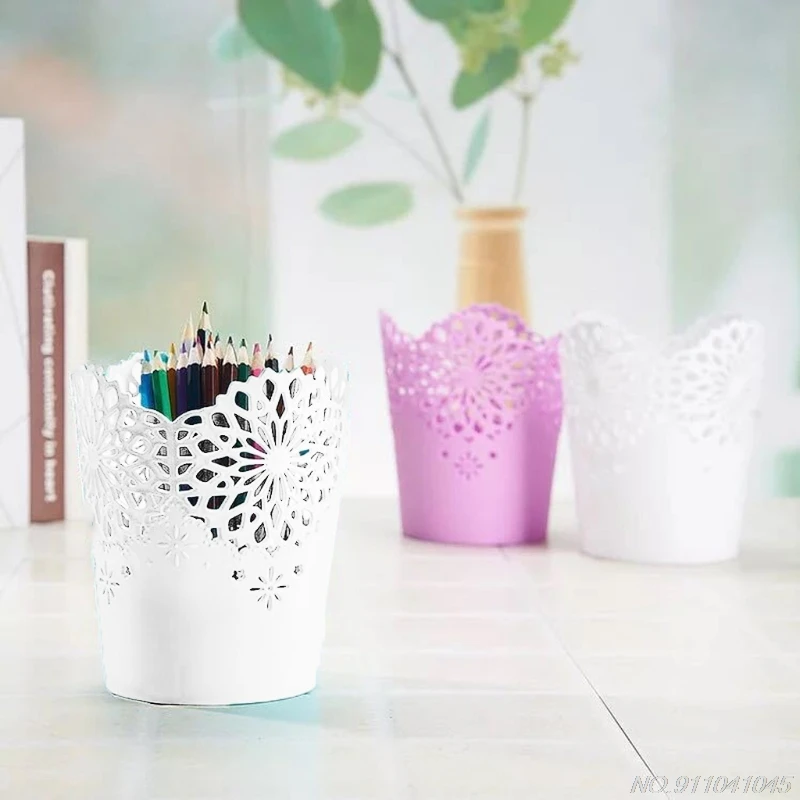 

Hollow Flower Brush Storage Pen Pencil Pot Holder Container Desk Organizer Gift D14 20 Dropshipping