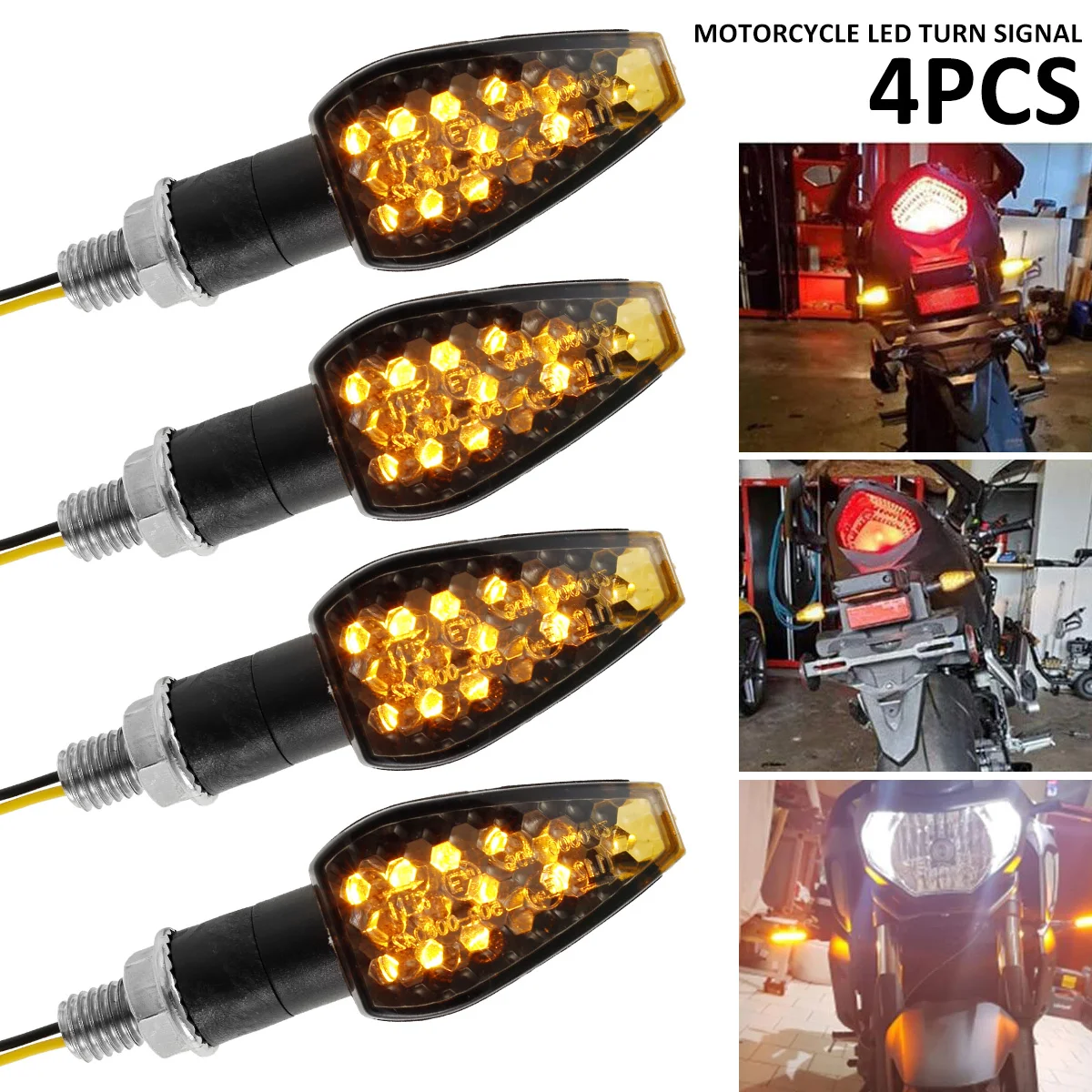 

4 шт. универсасветильник указатель поворота для мотоциклов, 14 светодиодов