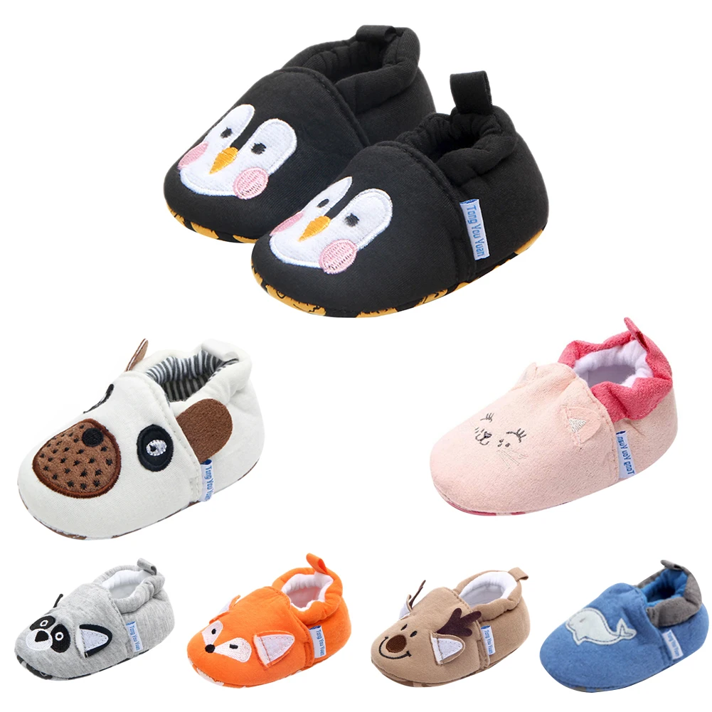 

AA/Повседневная обувь для маленьких мальчиков и девочек; Обувь с мягкой подошвой с изображением животных из мультфильма; Нескользящая обувь ...