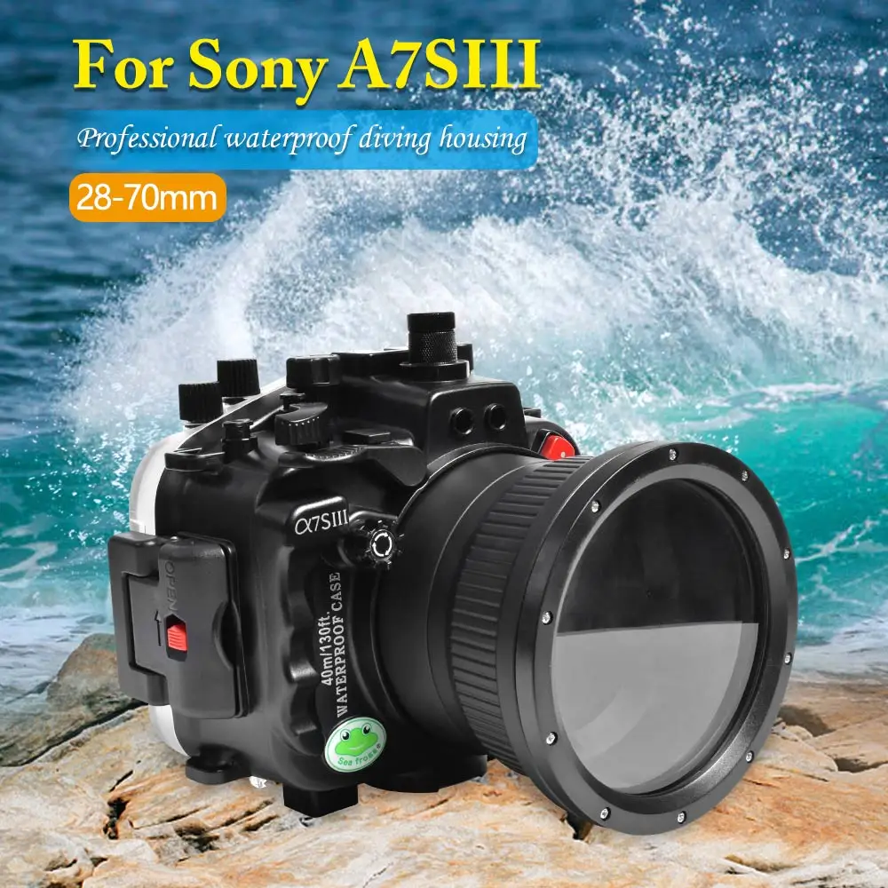 

40M/130FT Underwater Camera Housing For Sony A7S III A7SIII A7S3 A7 SIII 3 (28-70mm Standard Port) Diving Case Waterproof Cover