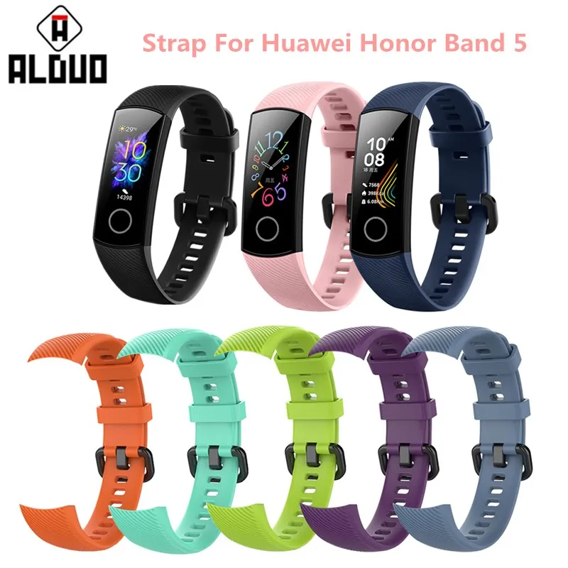 Ремешок для оригинального смарт браслета Huawei Honor Band 5 сменный мягкий ремешок на