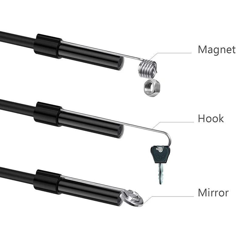 7/8 мм эндоскоп с Wi Fi и Камера HD 720P/480P 6LED Водонепроницаемый гибкая USB инспекциионный