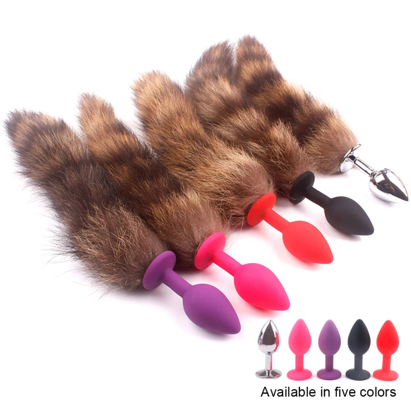 Секс-игрушки мягкая дикая Анальная пробка металлический хвост искусственные