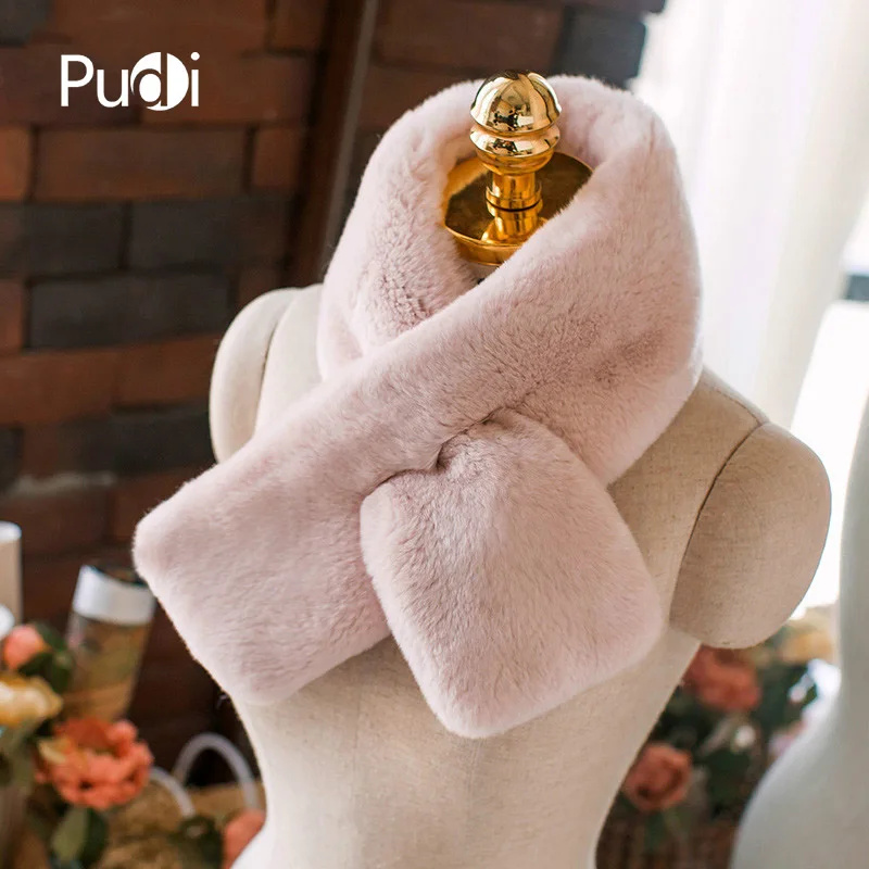 

SCM052 Good Rex Rabbit Fur Scarf Scarves Neck Warmer Wrap Cape Shawl Poncho Stole Snood 76*12cm