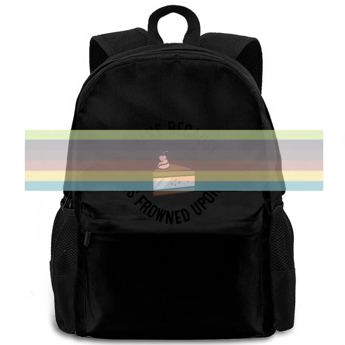 

with Sayings I Bake with Cake Red Slim for Lady Print Organic women men backpack laptop travel school adult student