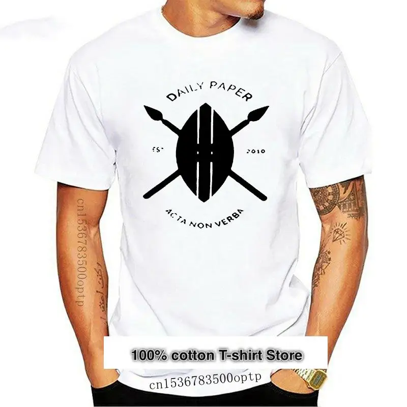 

Camiseta de manga media de papel diario, nueva