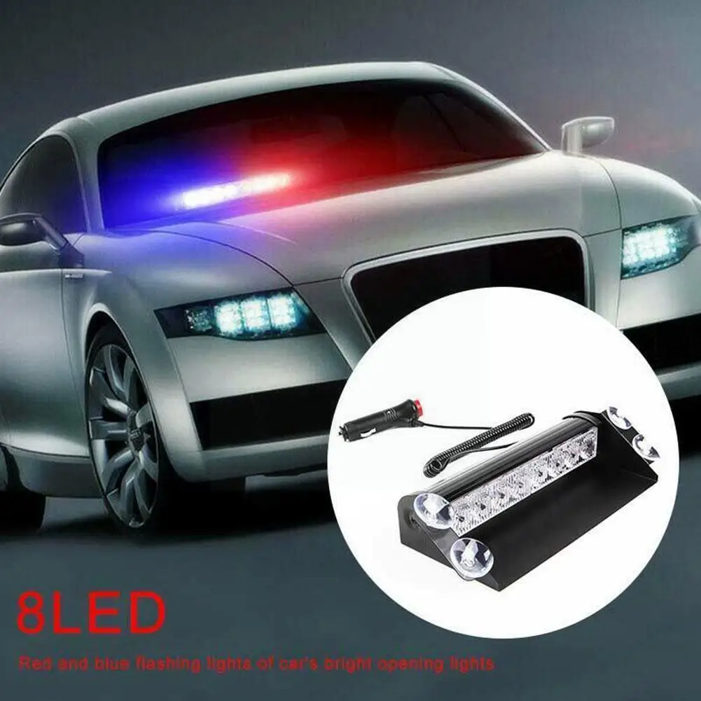 

Universal Car Truck Emergency Flasher Dash Strobe Warning Flashing Lights Flash Running Lamp 12v 8 Light Day Mode Le W7r5