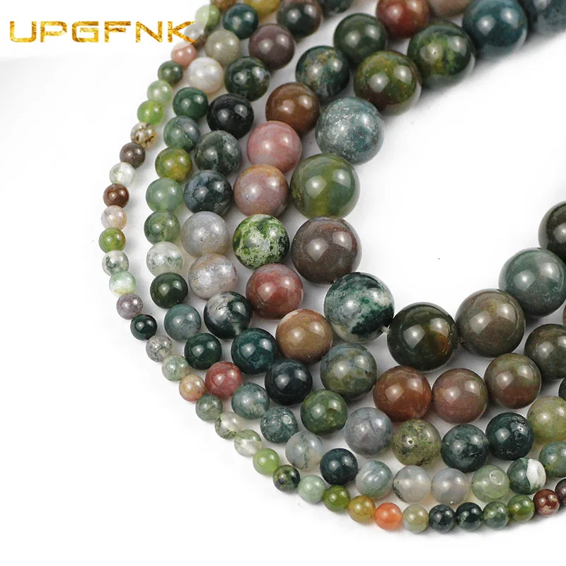 UPGFNK индийские сердолические бусины из натурального камня круглые свободные