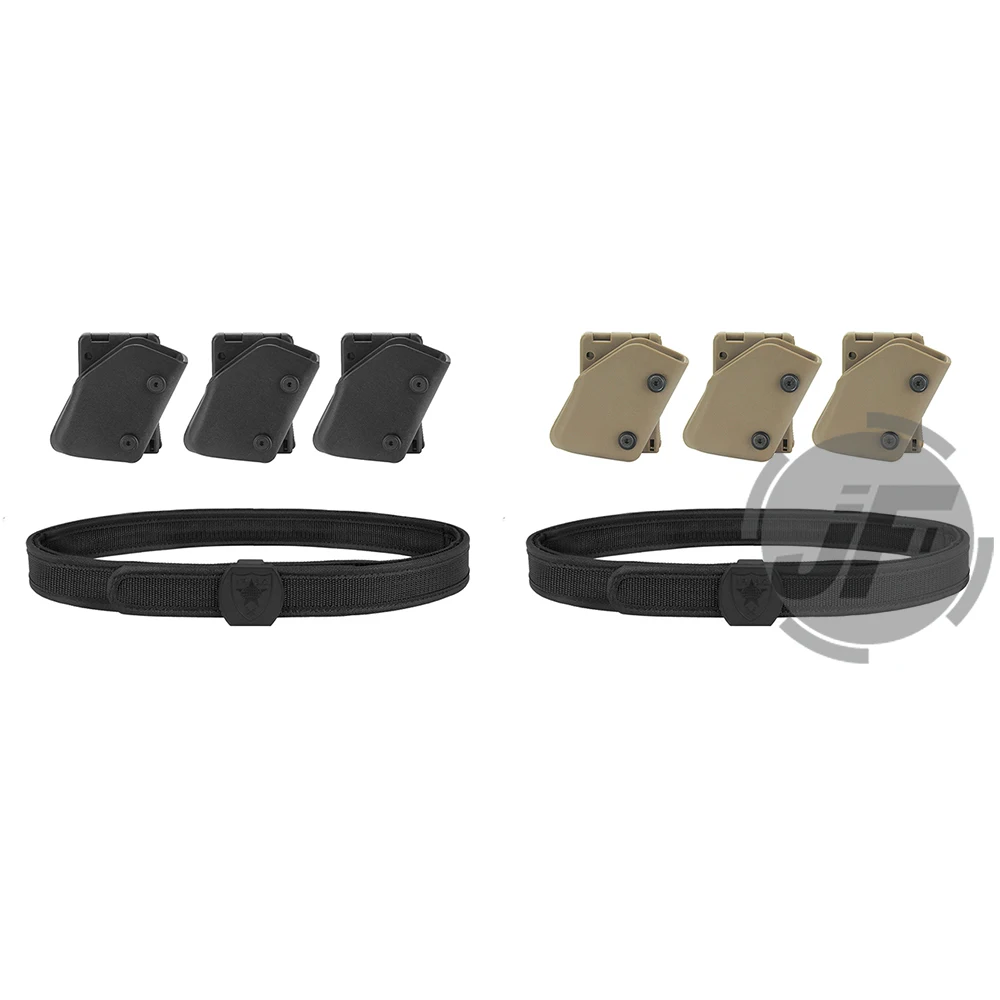 IPSC USPSA IDPA Pistol Magazine Pouch + Inner & Outer Belt Set Competition High Speed Shooting Belt w/ 3x Fast Draw Mag Holster