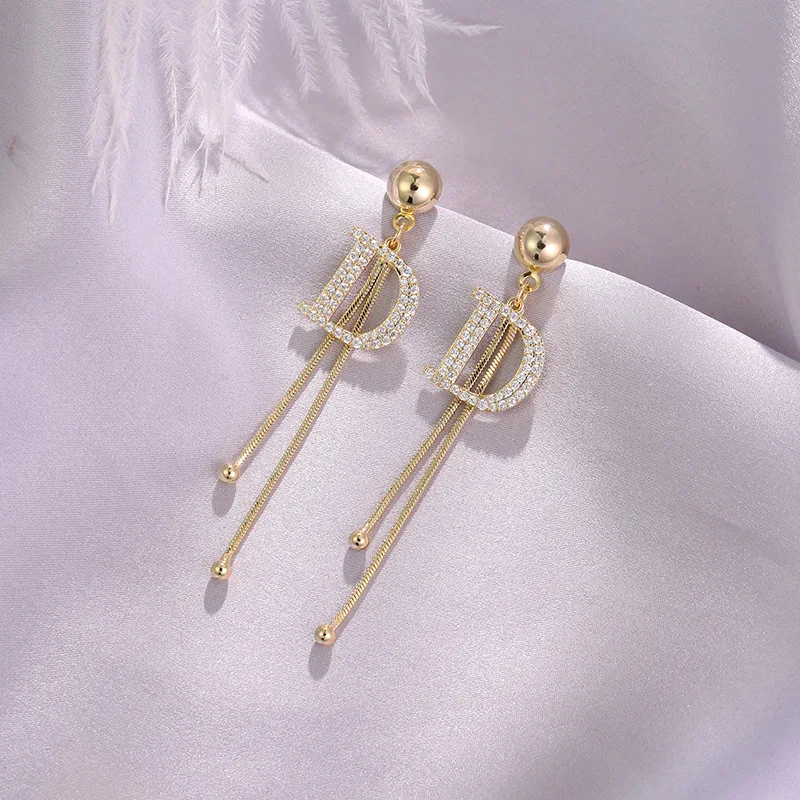 

European And American Long Tassel Eardrop 2021 New Style Simple Fashion S925 Versatile Personality Super Fairy Earrings