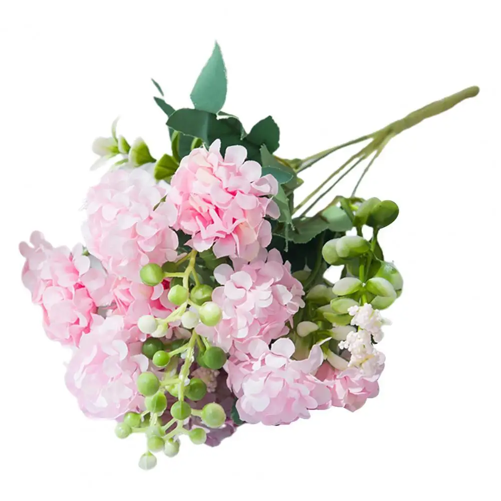 

1 букет креативных искусственных цветов, романтичные устойчивые к УФ-излучению Искусственные цветы ручной работы, искусственные гортензии