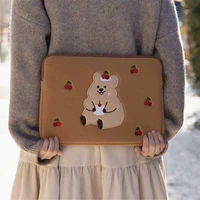 13 inch thick mac tablet case cute bear girl 11inch ipad air sleeve liner bag laptop storage pouch for ipad air 4 10 5 inch ins