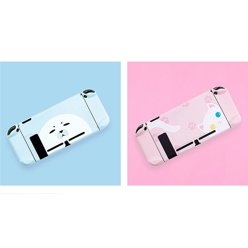 Милый кавайный котик Розовый Жесткий чехол для Nintendo Switch Console Jon con корпус