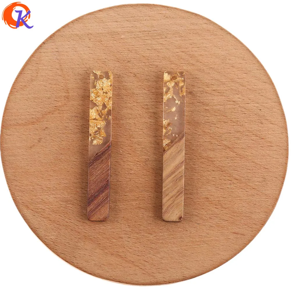 

Cordial Design 50Pcs 8*52MM DIY Earrings Making/Jewelry Accessories/Stick Shape/Natural Wood & Resin/Hand Made/Earring Findings