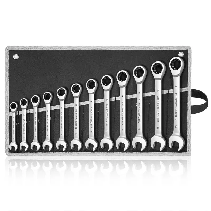 

Ratcheting Wrenches Set,Metric Ratchet Spanner set combination wrench sets Ended Standard Kit from gear to tip Car Repair Tools