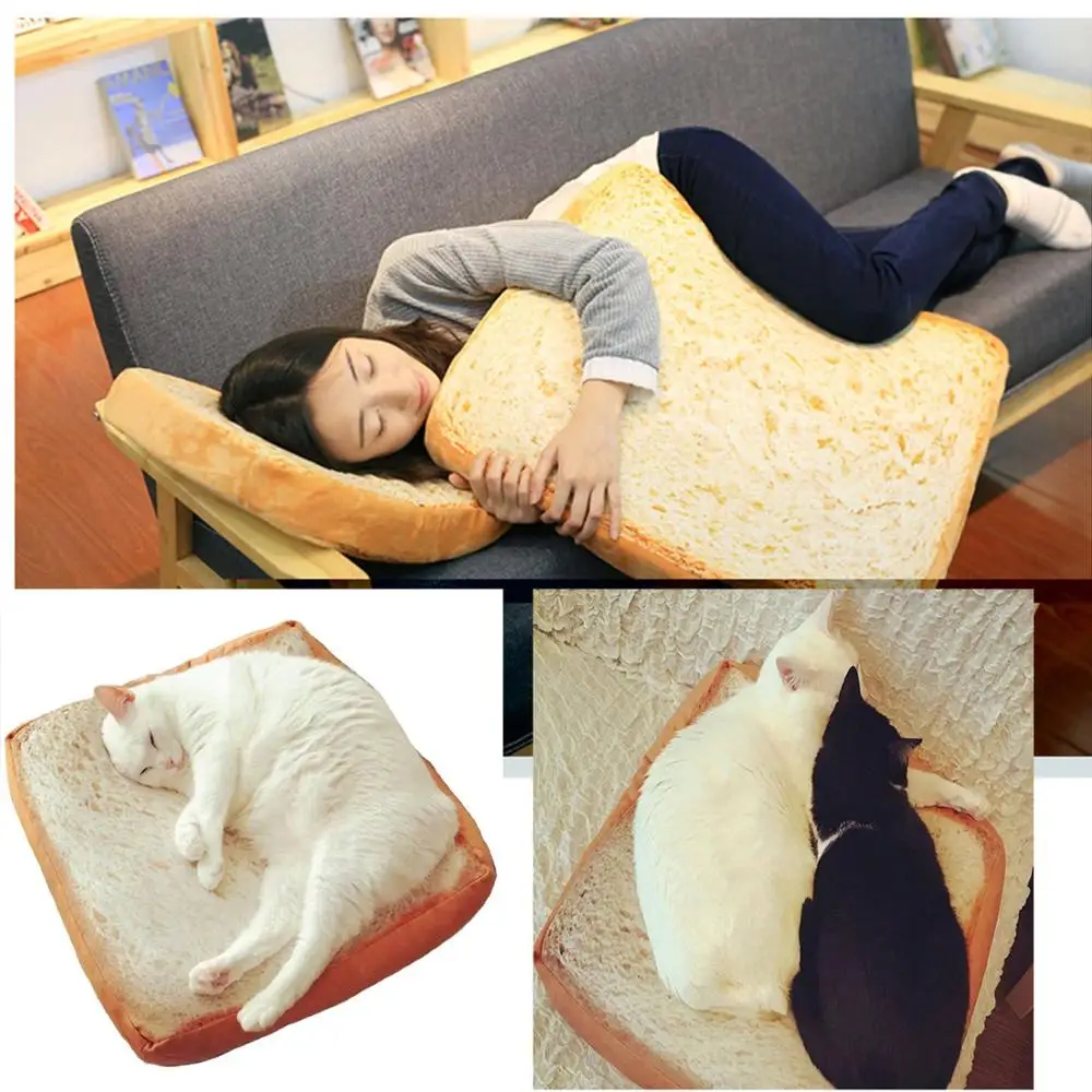 Плюшевая игрушка-подушка для домашних питомцев плюшевая большая кровать кошек и
