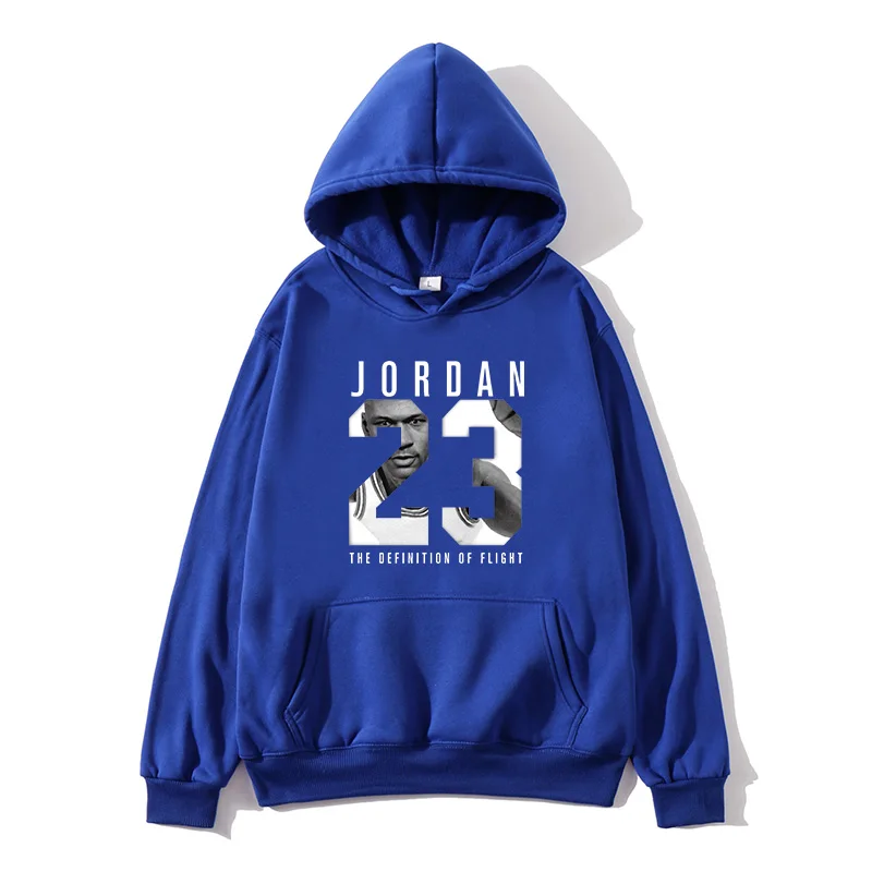 New men's sweater suit 23 sportswear sweater suit fleece hoodie+ sports pants jogging men's and women's sweater 3XL sportswear - Color: Royal blue
