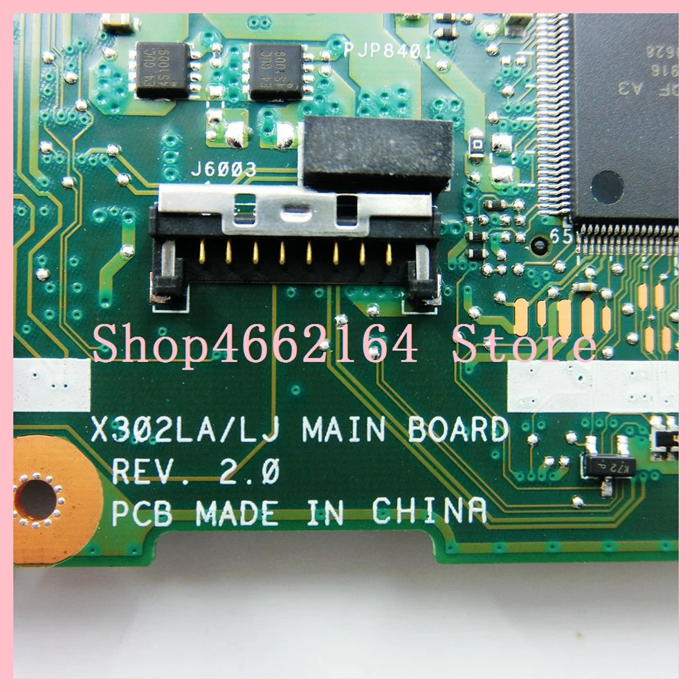 

X302LJ MAIN_BD._4G/I7-5500U/AS GT920M V2G 90NB07V0-R00020 Motherboard For ASUS X302L X302LA X302LJ Laptop Mainboard 100% Tested