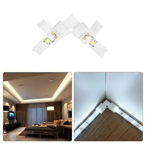 

4 Pin RGB LED Strip Light Connector with wire 3528/5050 LED Strip 8mm/10mm Width PCB Ribbon Cable with PCB Clip Adapter