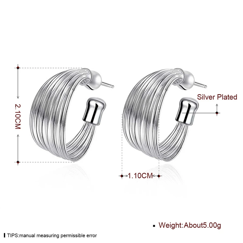 Женские серьги кольца DOTEFFIL из серебра 925 пробы|fashion hoop earrings|hoop earringsearrings earrings |
