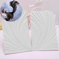 large fish tail fin molds fondant cakes decor tools silicone molds sugarcrafts chocolate baking tools for cakes gumpaste form