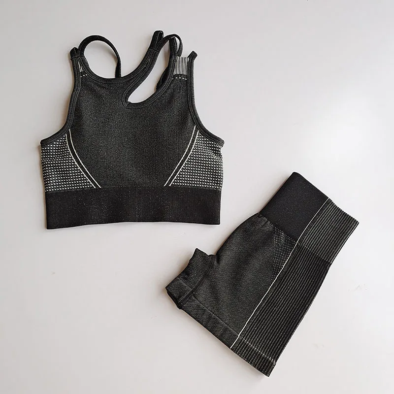 Женский спортивный костюм CHRLEISURE летний комплект из двух предметов: бесшовный