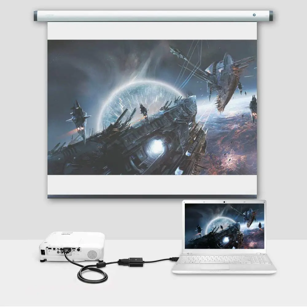 Amkle HDMI к VGA Кабель-адаптер HDMI VGA Кабель-конвертер Поддержка 1080P с аудио кабелем для HDTV XBOX PS3 PS4 ноутбука ТВ коробка