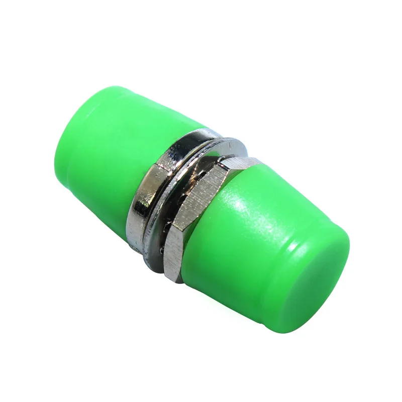 200PCS/LOT Optical Fiber Coupler Adapter Optical Coupling Green FC APC Ftth Connector Small D Flange