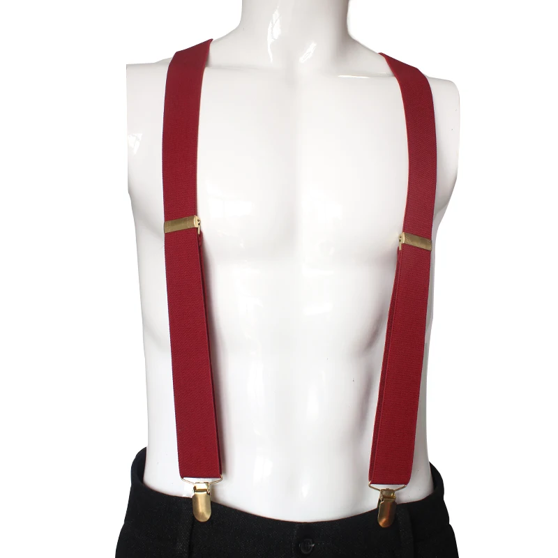 Мужские и женские подтяжки ZHIAO одноцветные унисекс для взрослых большие размеры 3