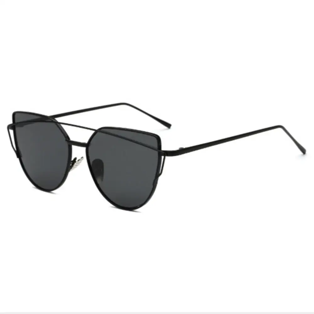 

Brand Designer Cat eye Sunglasses Women Vintage Metal Reflective Glasses For Women Mirror Retro Sexy Rose Gold UV400 Mirroried