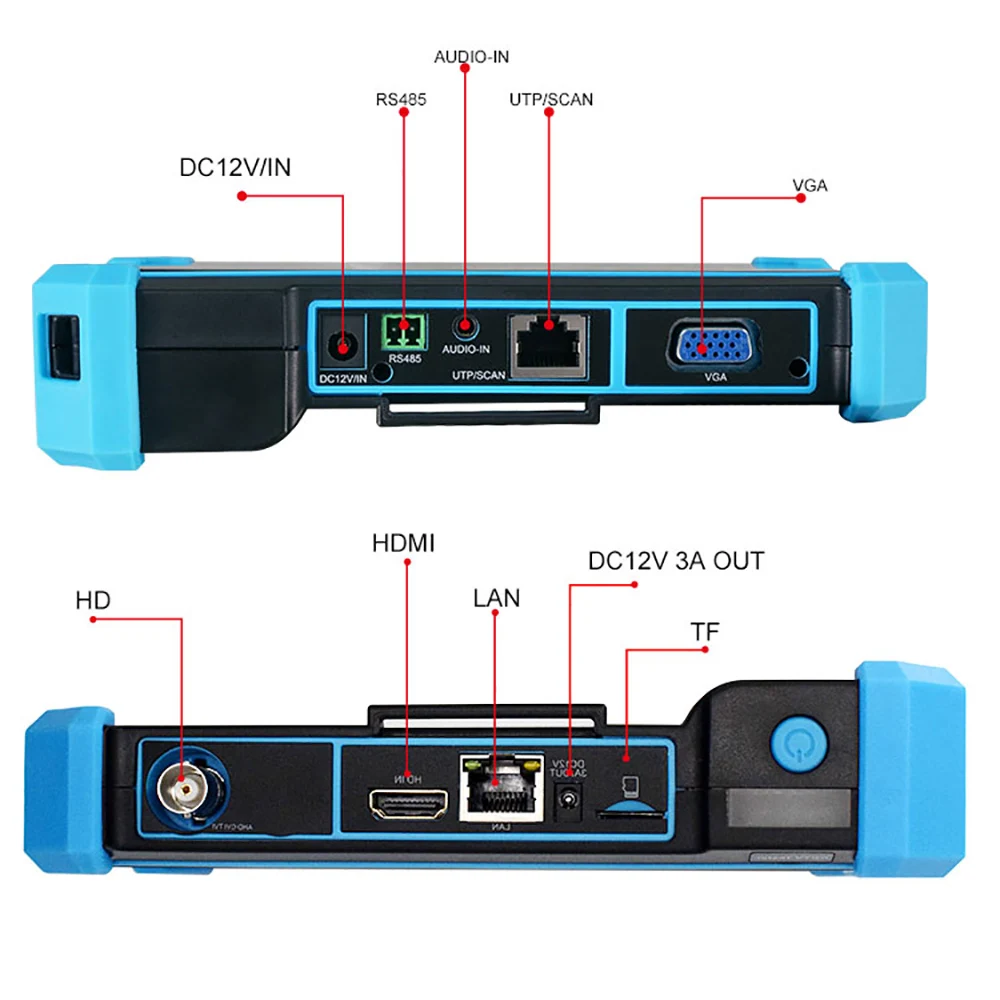Мини монитор для камеры видеонаблюдения сенсорный poe hdmi vga тестер ip камер ptz Wi