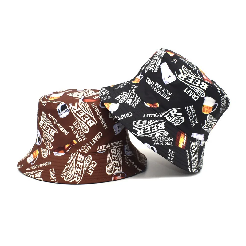 Панама в стиле Харадзюку для мужчин и женщин шляпа с надписью граффити рыбалки