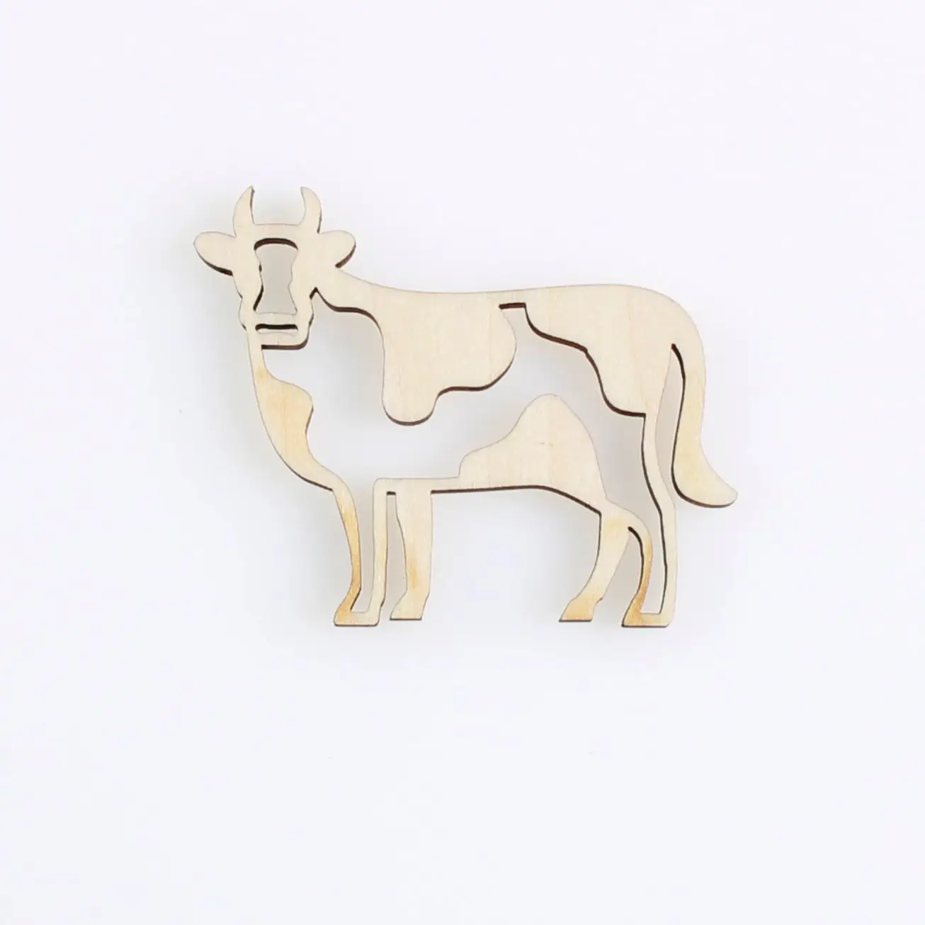 В форме коровы лазерная вырезка талисмана рождественские украшения силуэт без