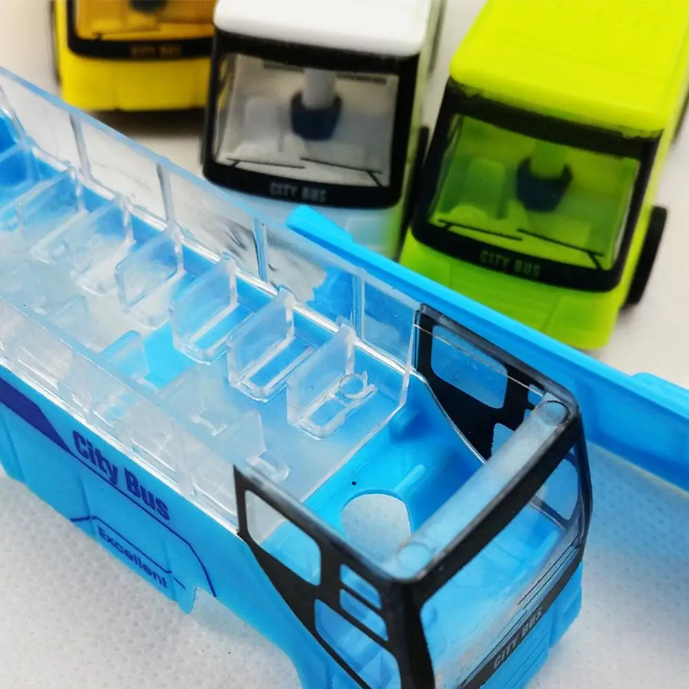 Мультипликационный мини автобус такси симуляция тянущийся модель детские