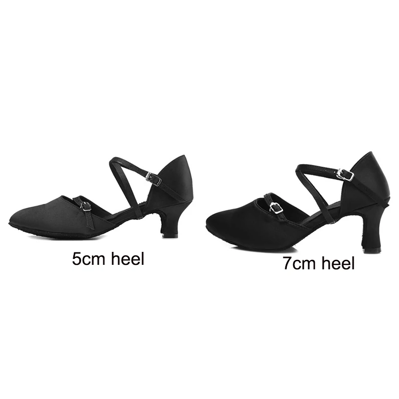 Женская обувь для бальных танцев латинских с закрытым носком женская на тонком