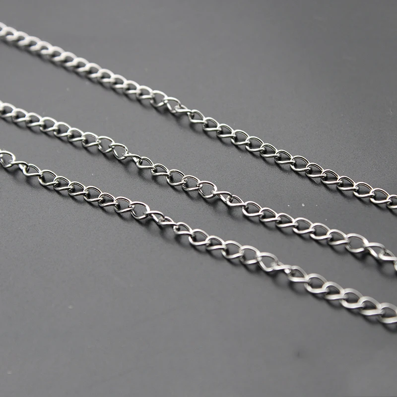 (Не выцветает) браслет из нержавеющей стали сварной удлинитель хвостовой цепи