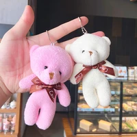 kawaii bear plush toy for children cartoon keychain on the phone for backpacks car bag pendants boy girl kids soft gift